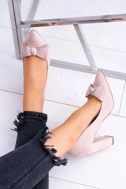 New Boto Damskie Czółenka W Szpic Beżowe Sandy