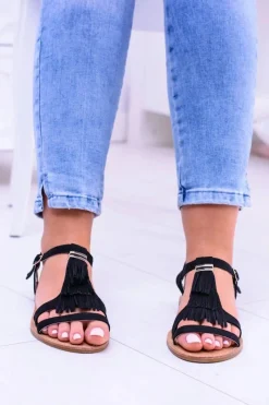 Sandały Płaskie><noscript><img width=