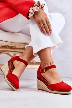 Sandały Na Koturnie|Czarne Espadryle><noscript><img width=