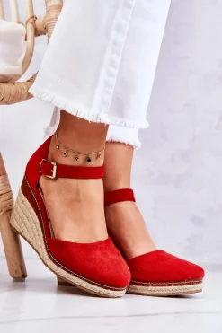 Sandały Na Koturnie|Czarne Espadryle><noscript><img width=