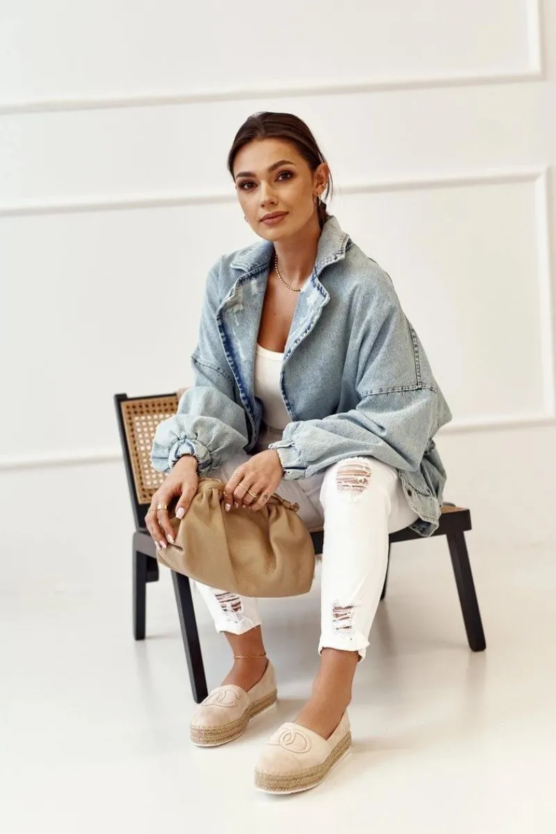 Czarne Espadryle>Boto Damskie Espadryle Na Słomkowej Platformie Beżowe Febi