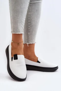 Damskie Espadryle Skórzane Na Platformie Białe Tigera Damskie Espadryle Na Platformie