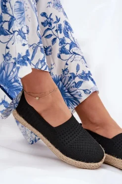 Sale Buty damskie Vinceza Damskie Espadryle Z Plecionką Vinceza 13624 Czarne Czarny
