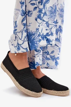 Sale Buty damskie Vinceza Damskie Espadryle Z Plecionką Vinceza 13624 Czarne Czarny