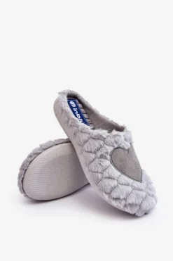 Hot INBLU Damskie Futrzane Obuwie Domowe Kapcie EC000099 Szare