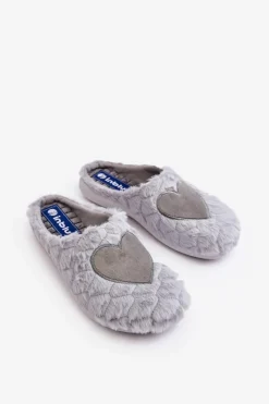 Hot INBLU Damskie Futrzane Obuwie Domowe Kapcie EC000099 Szare