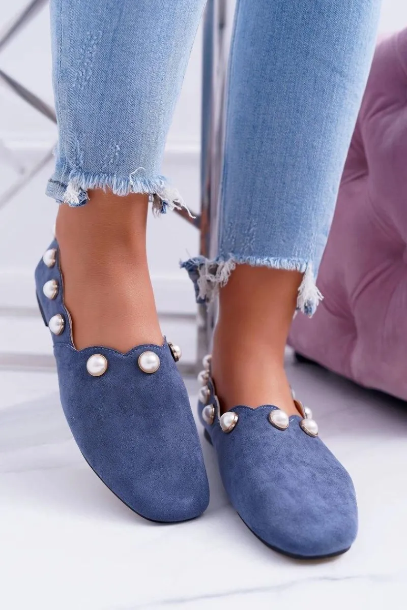 Online Damskie Granatowe Baleriny Lu Boo Milis Damskie Baleriny Klasyczne