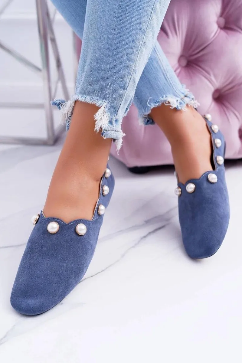 Online Damskie Granatowe Baleriny Lu Boo Milis Damskie Baleriny Klasyczne