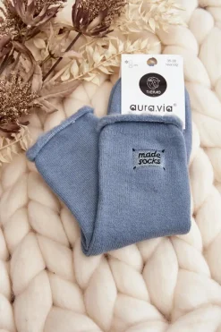 Skarpetki|Skarpetki>Aura.via Damskie Grube Skarpety e Niebieski