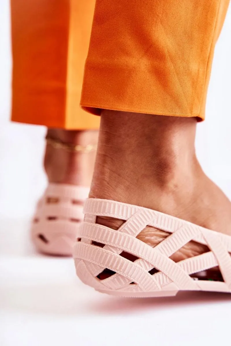 Baleriny Klasyczne>Boto Damskie Gumowe Baleriny Nude Indila