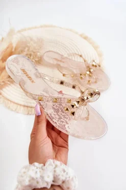 Hot Damskie Gumowe Klapki Japonki Nude Monise Damskie Klapki Damskie Japonki