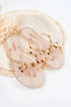 Hot Damskie Gumowe Klapki Japonki Nude Monise Damskie Klapki Damskie Japonki