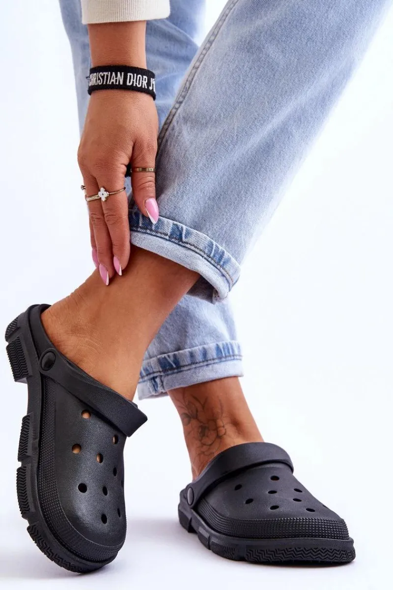 Best Boto Damskie Gumowe Kroksy Czarne Rabios Czarny