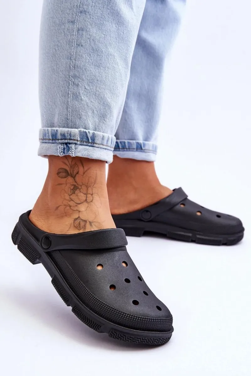 Best Boto Damskie Gumowe Kroksy Czarne Rabios Czarny