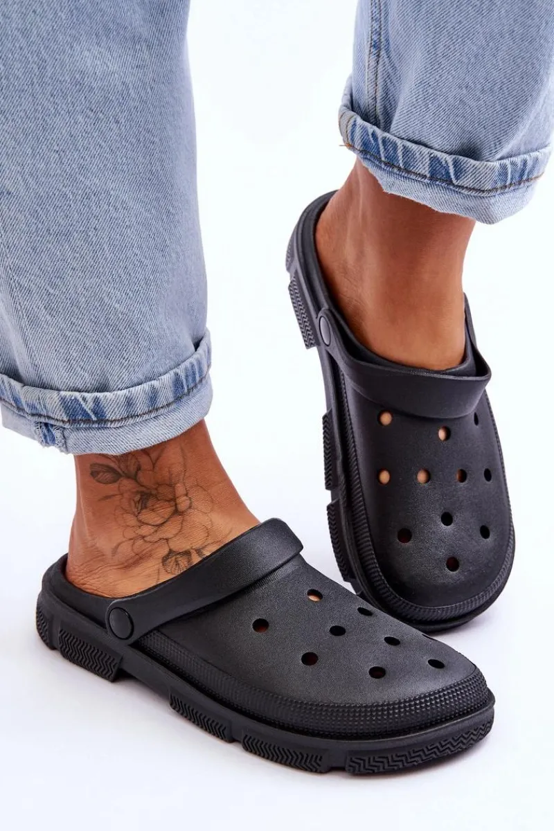 Best Boto Damskie Gumowe Kroksy Czarne Rabios Czarny