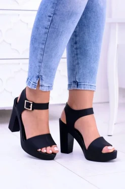 Sale Boto Damskie Gumowe Sandały Na Słupku Meliski Viene