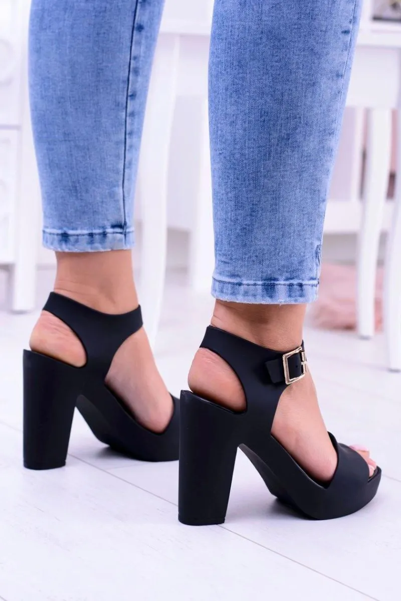 Sale Boto Damskie Gumowe Sandały Na Słupku Meliski Viene