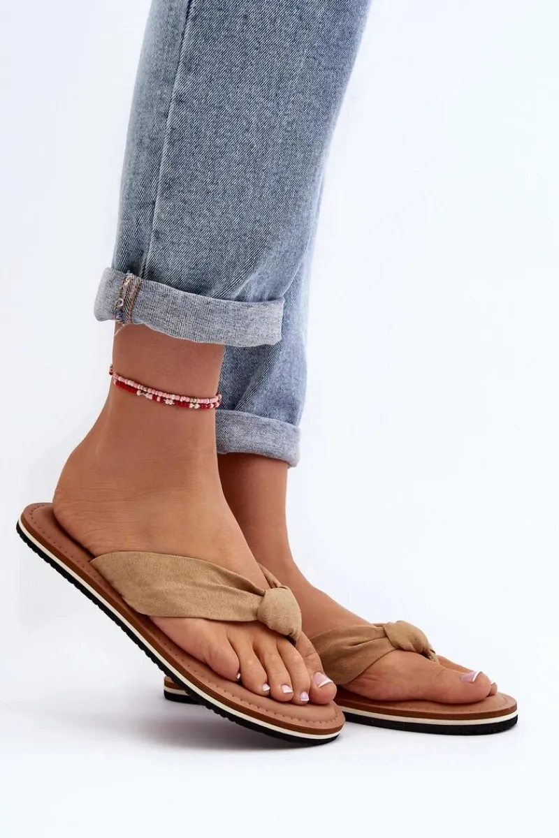 Klapki Damskie Big Star|Klapki Damskie Japonki>Big Star Shoes Damskie Japonki Big Star LL274623 Beżowe Beżowy