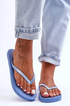 New 4F Damskie Japonki Klapki SS23FFLIF064-34S Niebieskie