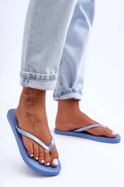 New 4F Damskie Japonki Klapki SS23FFLIF064-34S Niebieskie