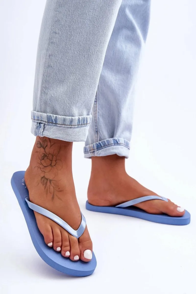 New 4F Damskie Japonki Klapki SS23FFLIF064-34S Niebieskie