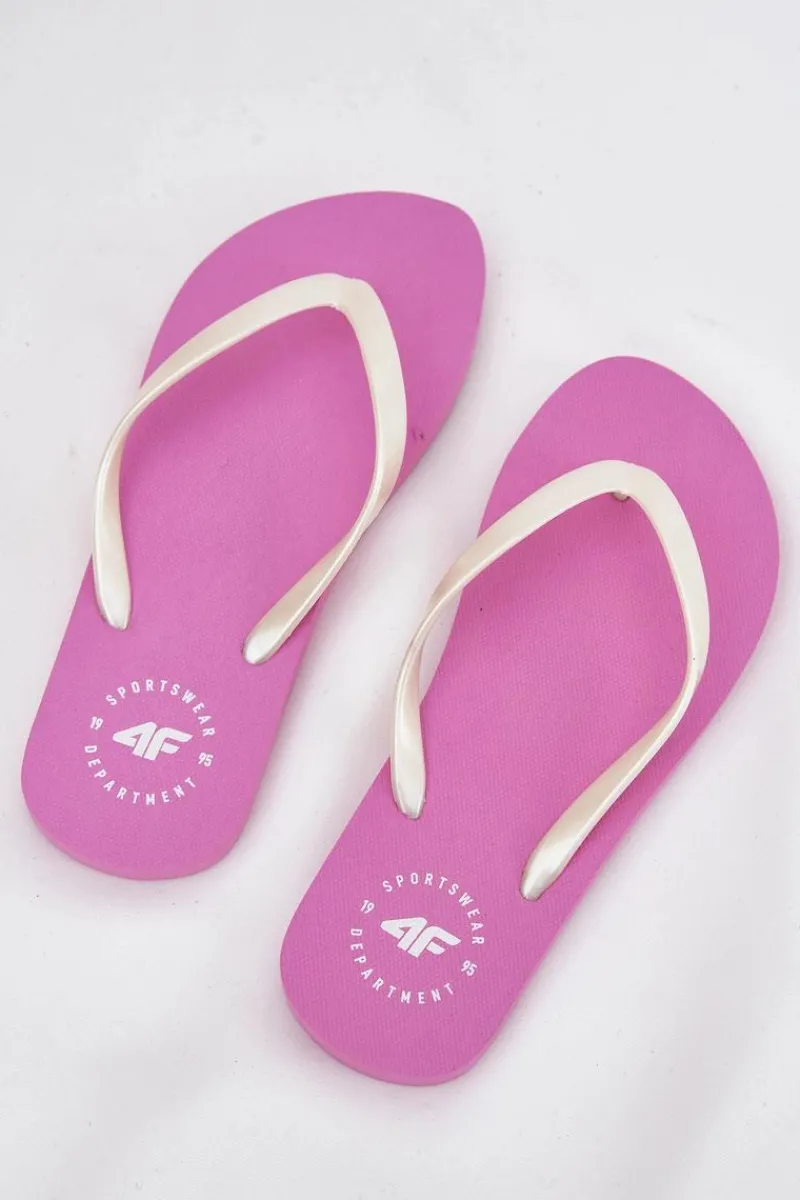 Outlet 4F Damskie Japonki Klapki MM00FFLIF018-54S Różowe Różowy