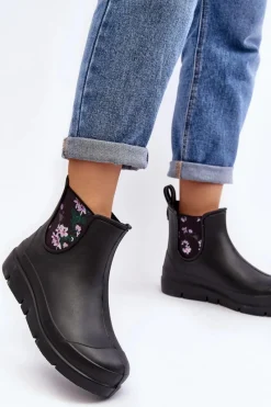 New Damskie Kalosze Stella 773 Lemigo Czarne Damskie Kalosze Damskie|Botki Płaskie