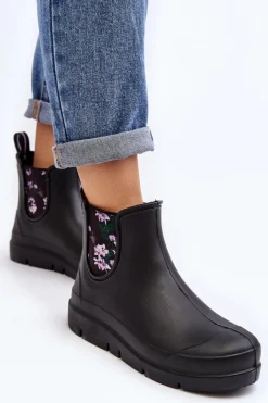 New Damskie Kalosze Stella 773 Lemigo Czarne Damskie Kalosze Damskie|Botki Płaskie