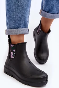 New Damskie Kalosze Stella 773 Lemigo Czarne Damskie Kalosze Damskie|Botki Płaskie