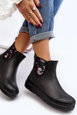 New Damskie Kalosze Stella 773 Lemigo Czarne Damskie Kalosze Damskie|Botki Płaskie