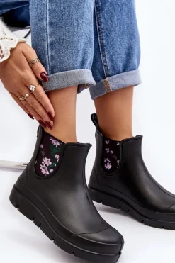 New Damskie Kalosze Stella 773 Lemigo Czarne Damskie Kalosze Damskie|Botki Płaskie