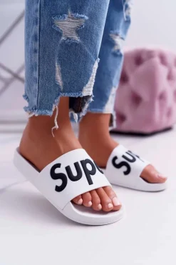 Online Damskie Klapki Białe Super Losaria Damskie Klapki Sportowe|Klapki Damskie Klasyczne