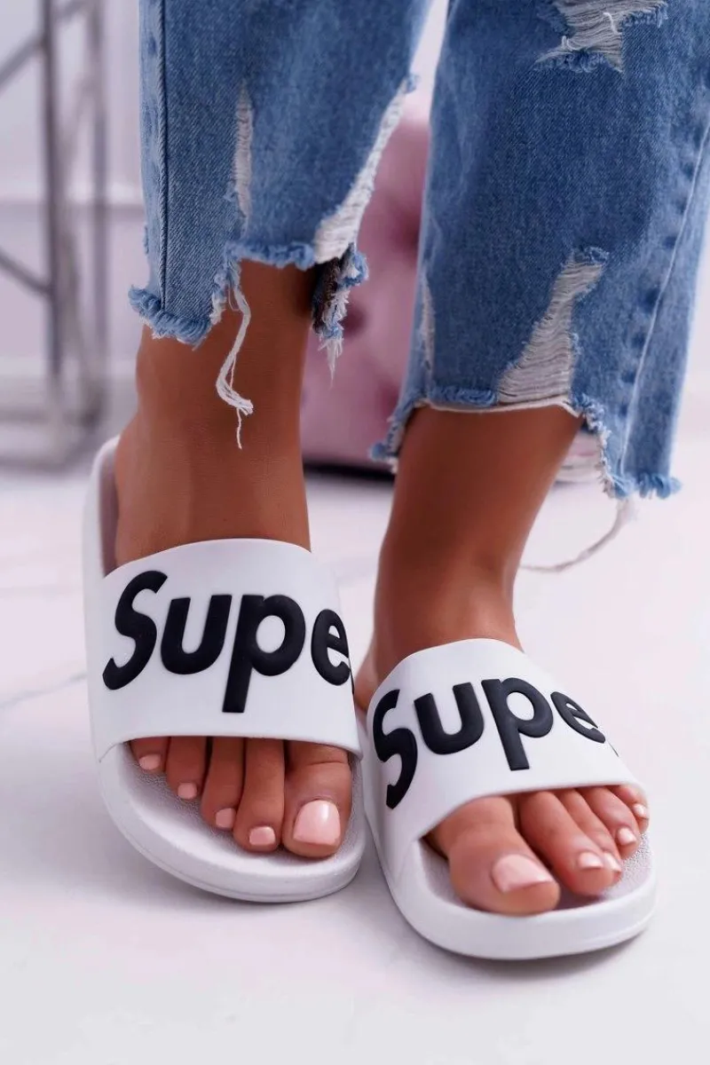 Online Damskie Klapki Białe Super Losaria Damskie Klapki Sportowe|Klapki Damskie Klasyczne