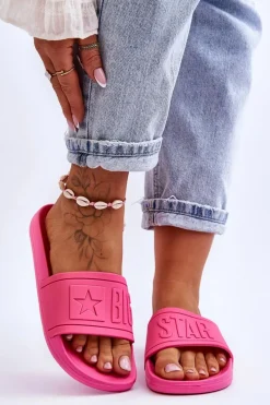 Klapki Damskie Big Star|Klapki Damskie Klasyczne>Big Star Shoes Damskie Klapki Big Star HH274A039 Fuksja