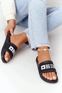 Clearance Big Star Shoes Damskie Klapki Big Star HH274A013 Czarne