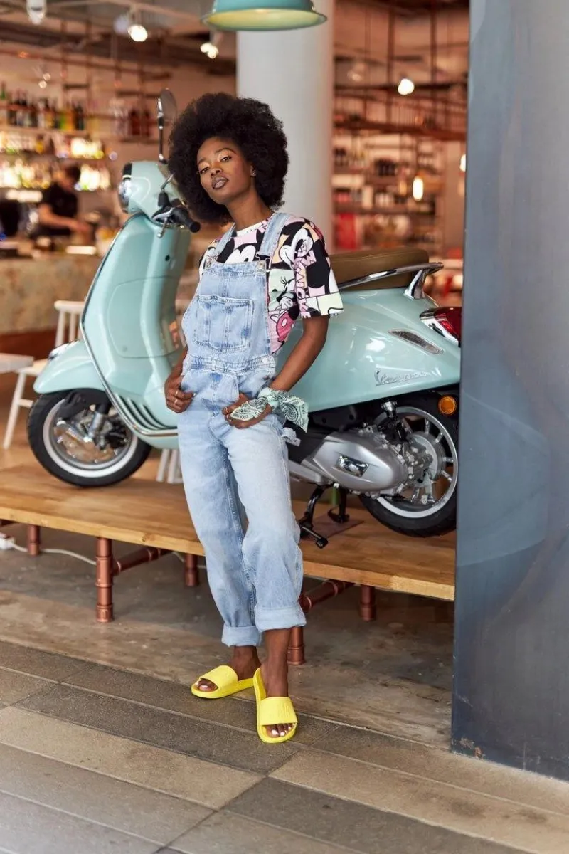 New Big Star Shoes Damskie Klapki Big Star HH274A040 Żółte