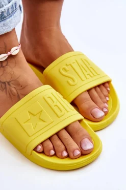 New Big Star Shoes Damskie Klapki Big Star HH274A040 Żółte