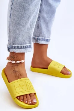 New Big Star Shoes Damskie Klapki Big Star HH274A040 Żółte