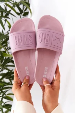 Best Damskie Klapki Big Star HH274A041 Pudrowy Róż Damskie Klapki Damskie Big Star|Klapki Damskie Klasyczne