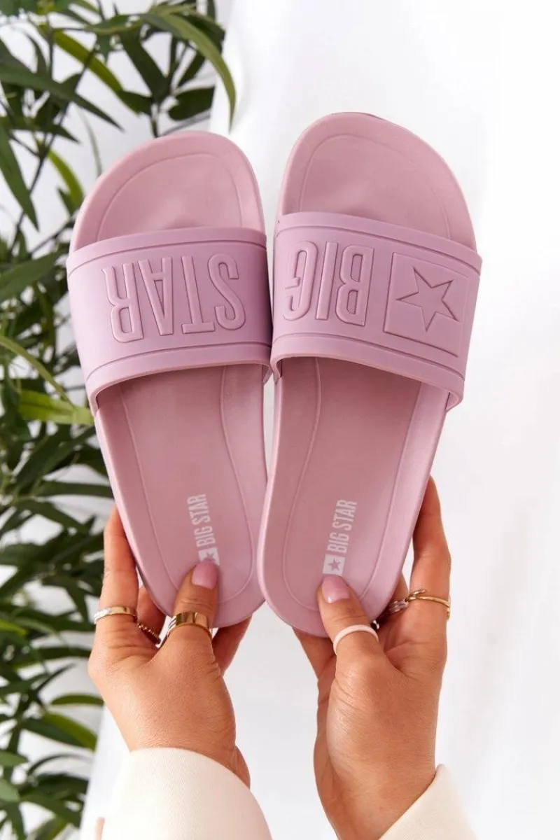 Best Damskie Klapki Big Star HH274A041 Pudrowy Róż Damskie Klapki Damskie Big Star|Klapki Damskie Klasyczne