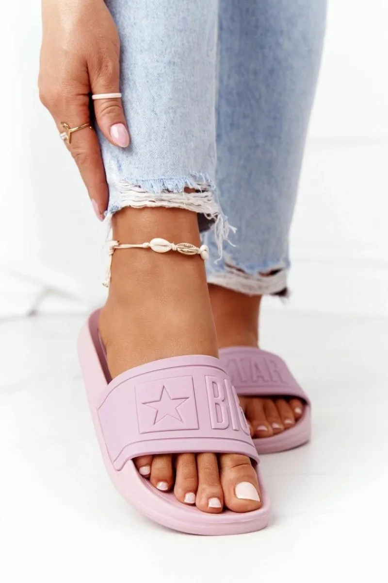 Best Damskie Klapki Big Star HH274A041 Pudrowy Róż Damskie Klapki Damskie Big Star|Klapki Damskie Klasyczne