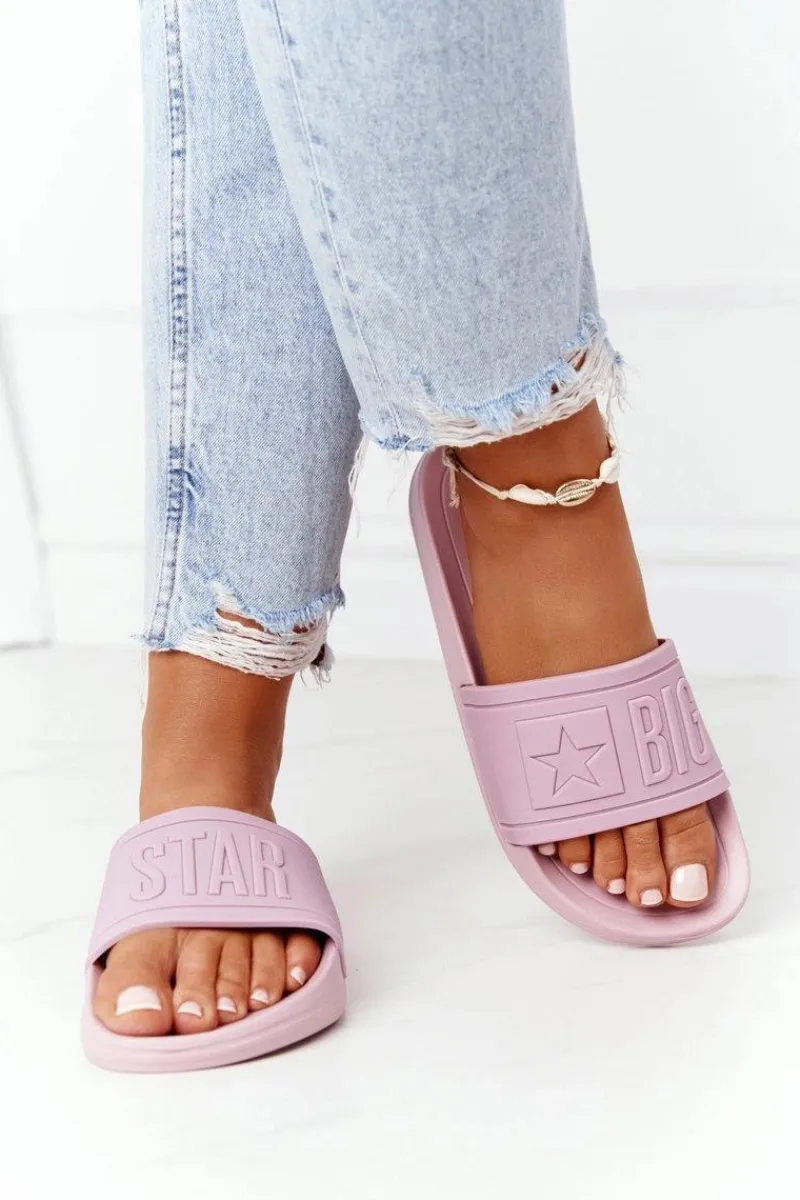 Best Damskie Klapki Big Star HH274A041 Pudrowy Róż Damskie Klapki Damskie Big Star|Klapki Damskie Klasyczne