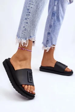 Klapki Sportowe|Klapki Damskie Big Star></noscript>Big Star Shoes Damskie Klapki Big Star LL274429 Czarne Czarny