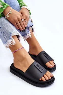 Klapki Sportowe|Klapki Damskie Big Star></noscript>Big Star Shoes Damskie Klapki Big Star LL274429 Czarne Czarny