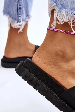 Klapki Sportowe|Klapki Damskie Big Star></noscript>Big Star Shoes Damskie Klapki Big Star LL274429 Czarne Czarny