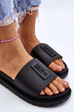 Klapki Sportowe|Klapki Damskie Big Star></noscript>Big Star Shoes Damskie Klapki Big Star LL274429 Czarne Czarny