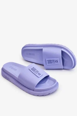 Klapki Sportowe|Klapki Damskie Big Star>Big Star Shoes Damskie Klapki Big Star LL274431 Jasnofioletowe Fioletowy