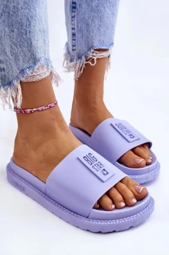 Klapki Sportowe|Klapki Damskie Big Star></noscript>Big Star Shoes Damskie Klapki Big Star LL274431 Jasnofioletowe Fioletowy