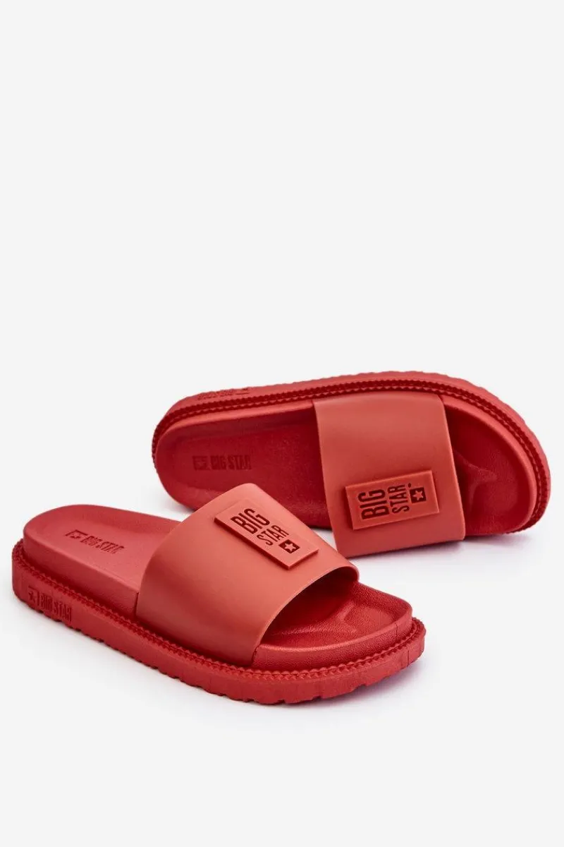 Online Damskie Klapki Big Star LL274430 Czerwone Damskie Klapki Sportowe|Klapki Damskie Big Star