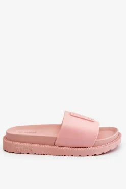 Hot Big Star Shoes Damskie Klapki Big Star LL274425 Jasnoróżowe Różowy